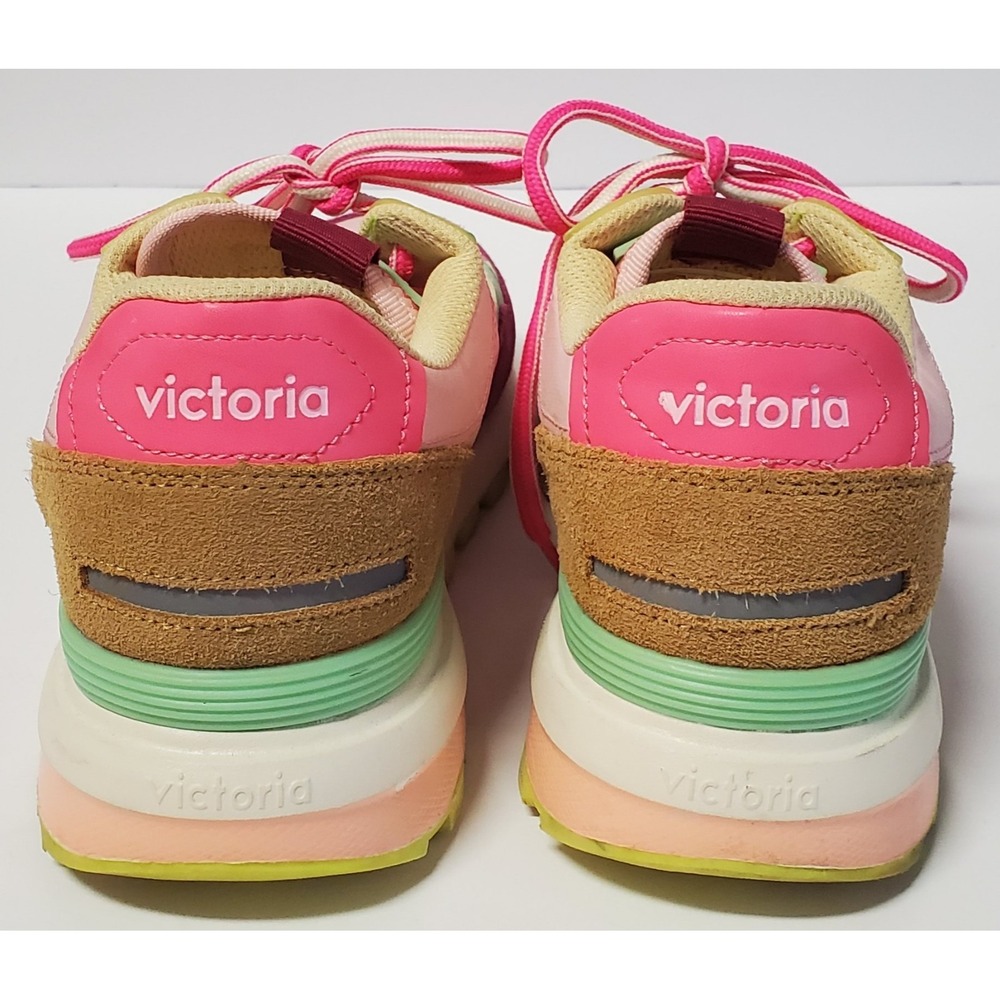 Victoria Sneakers 38/US7 Luna Multi Trainer Pink Calzados Victoria Tennis Shoes - Picture 11 of 16
